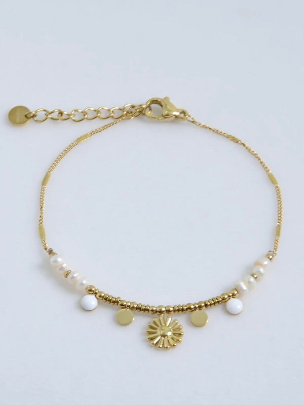 Bracelet,Cultured pearls, White