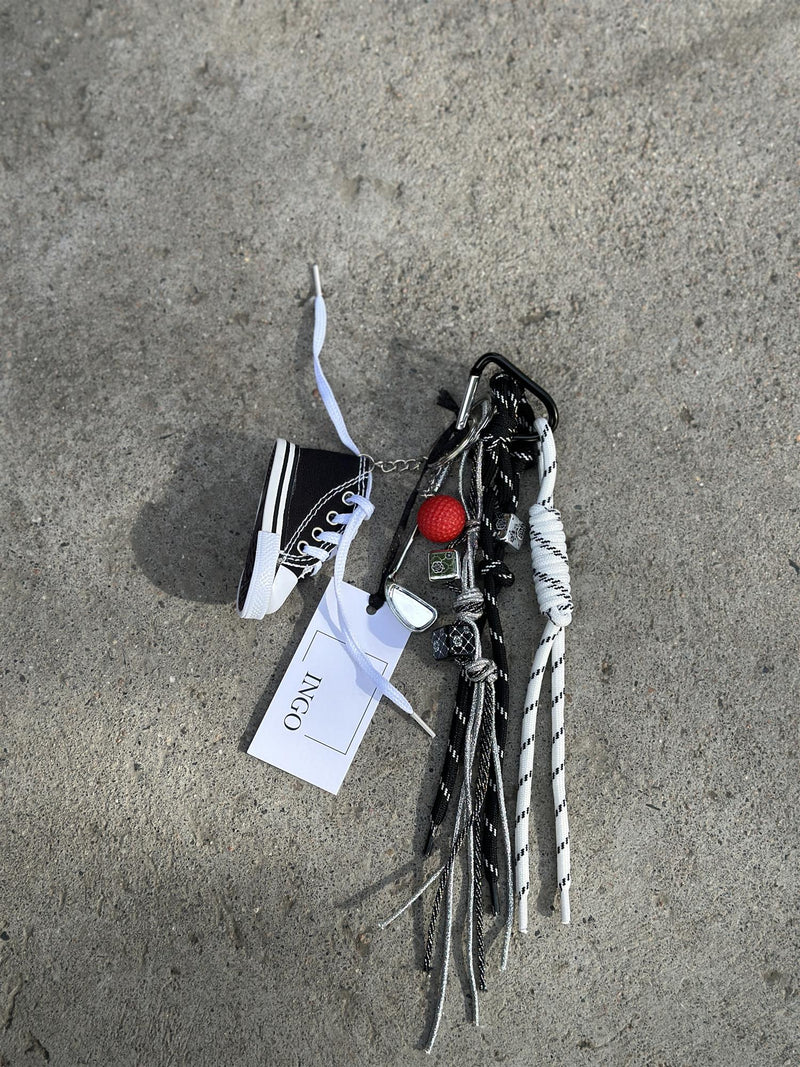 Bag Charm, Black Basket Converse