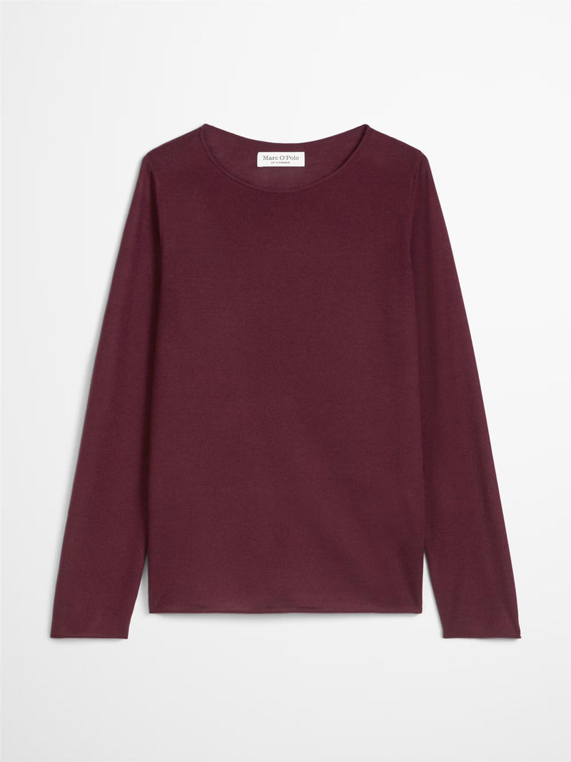 Pullover, longsleeve, Aubergine Red