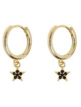 Elvira - Crystal Star Hoop Earrings