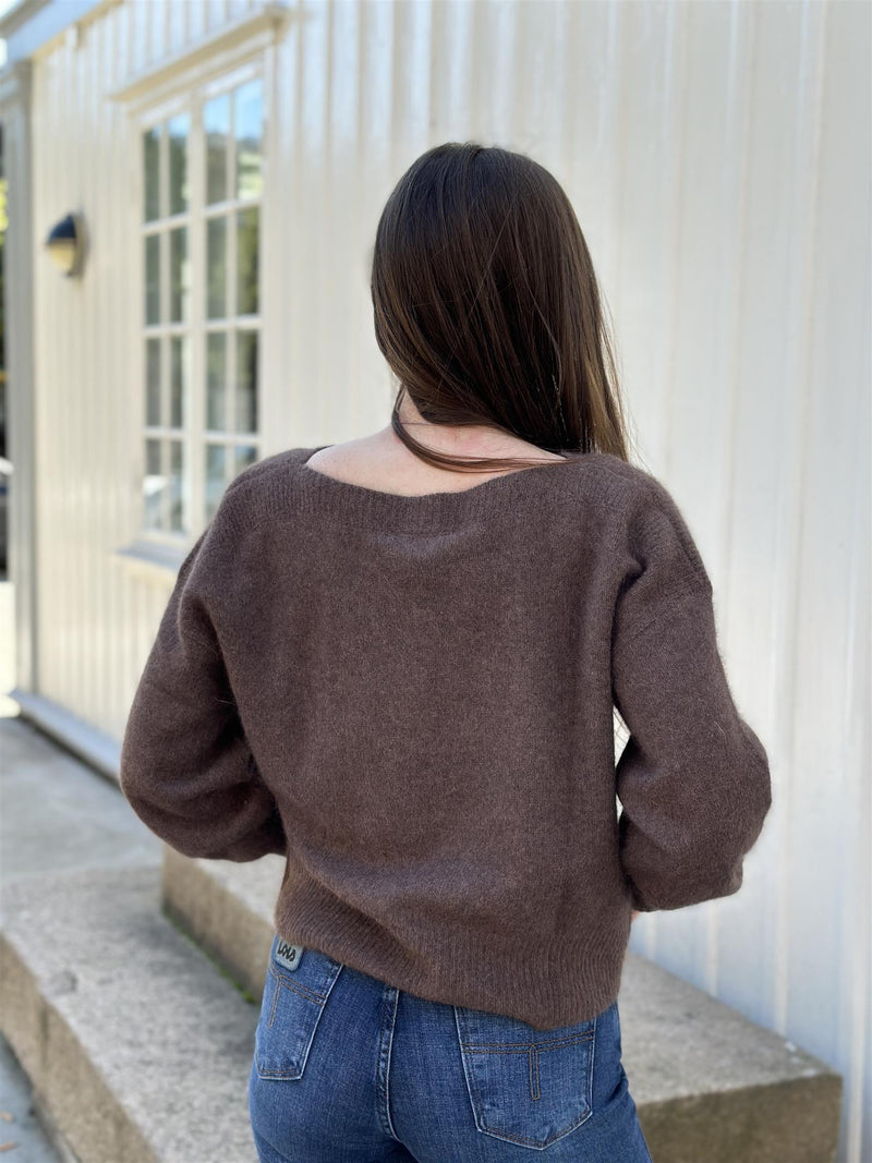 MALOU Pullover, Chocolate Melange