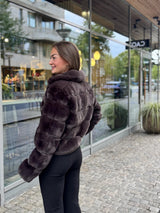 Fake Fur Jacket, Brown