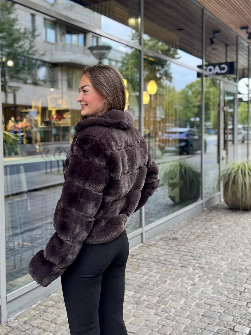 Fake Fur Jacket, Brown