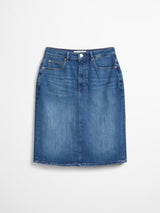 Denim Skirt, high waist, midi length