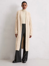 Cardigan, longsleeve, V-neck, Natural Stone