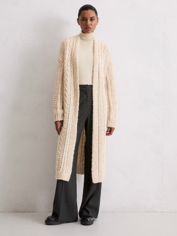 Cardigan, longsleeve, V-neck, Natural Stone