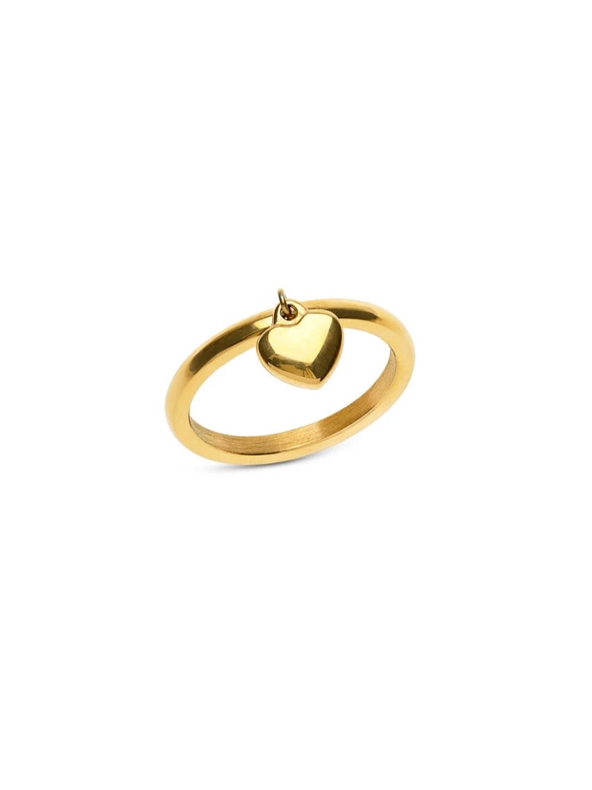 Iselin - Heart Ring Stainless Steel - Gold