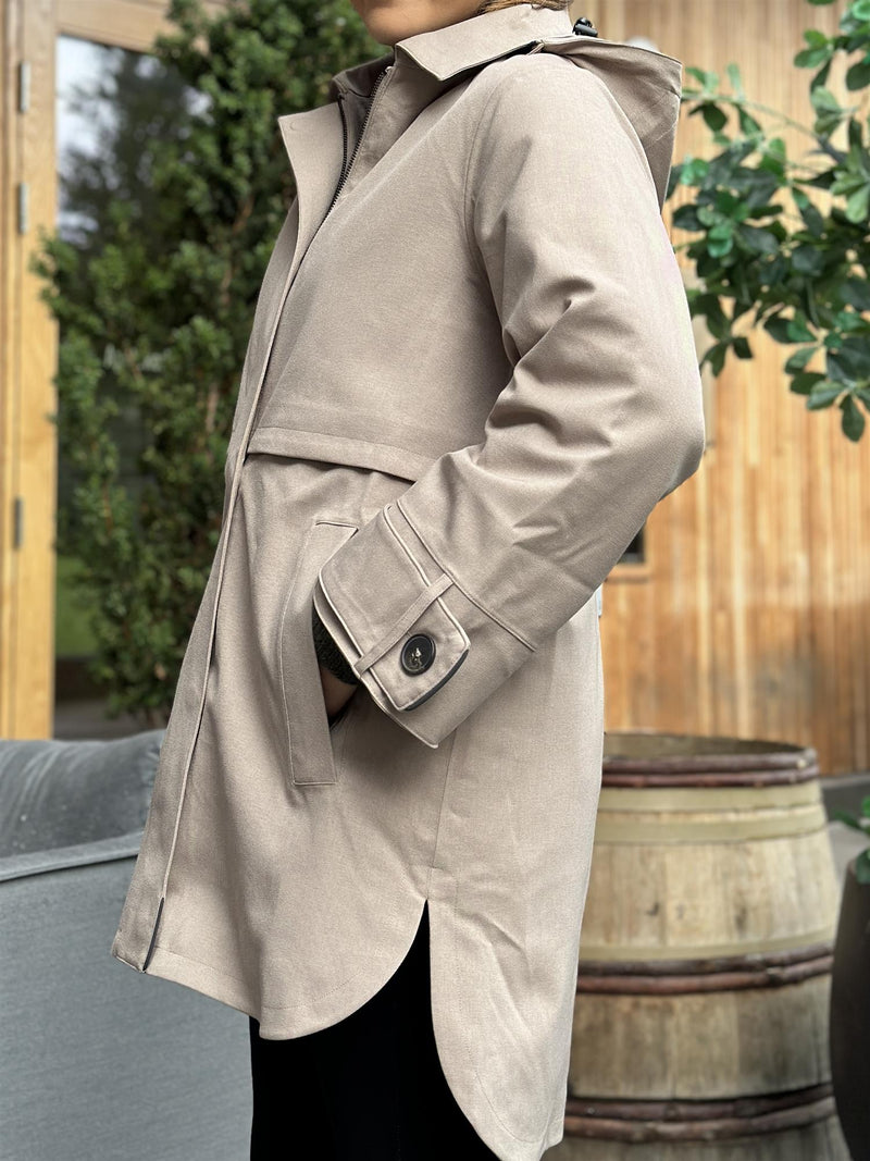 Havbris Coat, Taupe