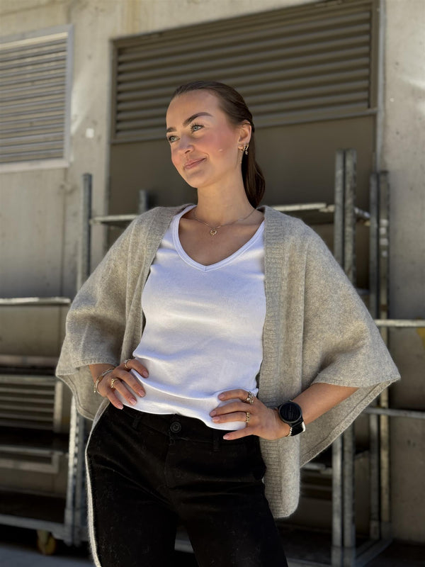 SANNE Poncho, Grey Melange