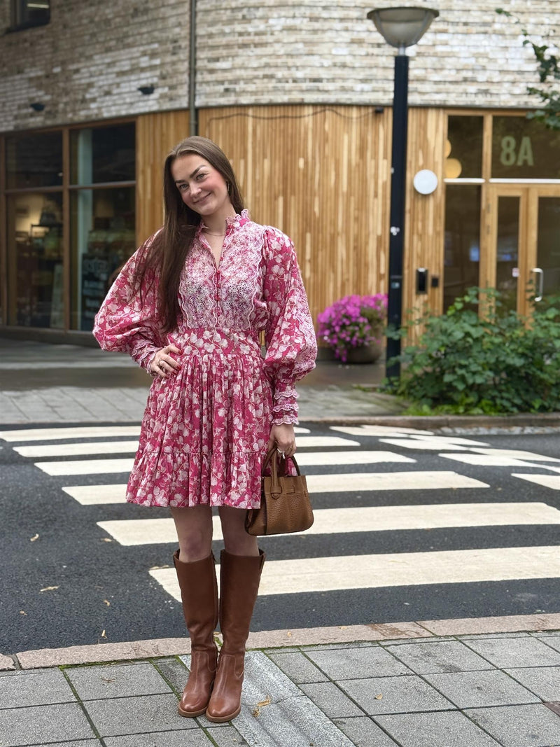 Cotton Slub Mini Dress, Poppy Meadow