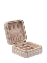Tweed Jewellery Box Mini, Warm Taupe