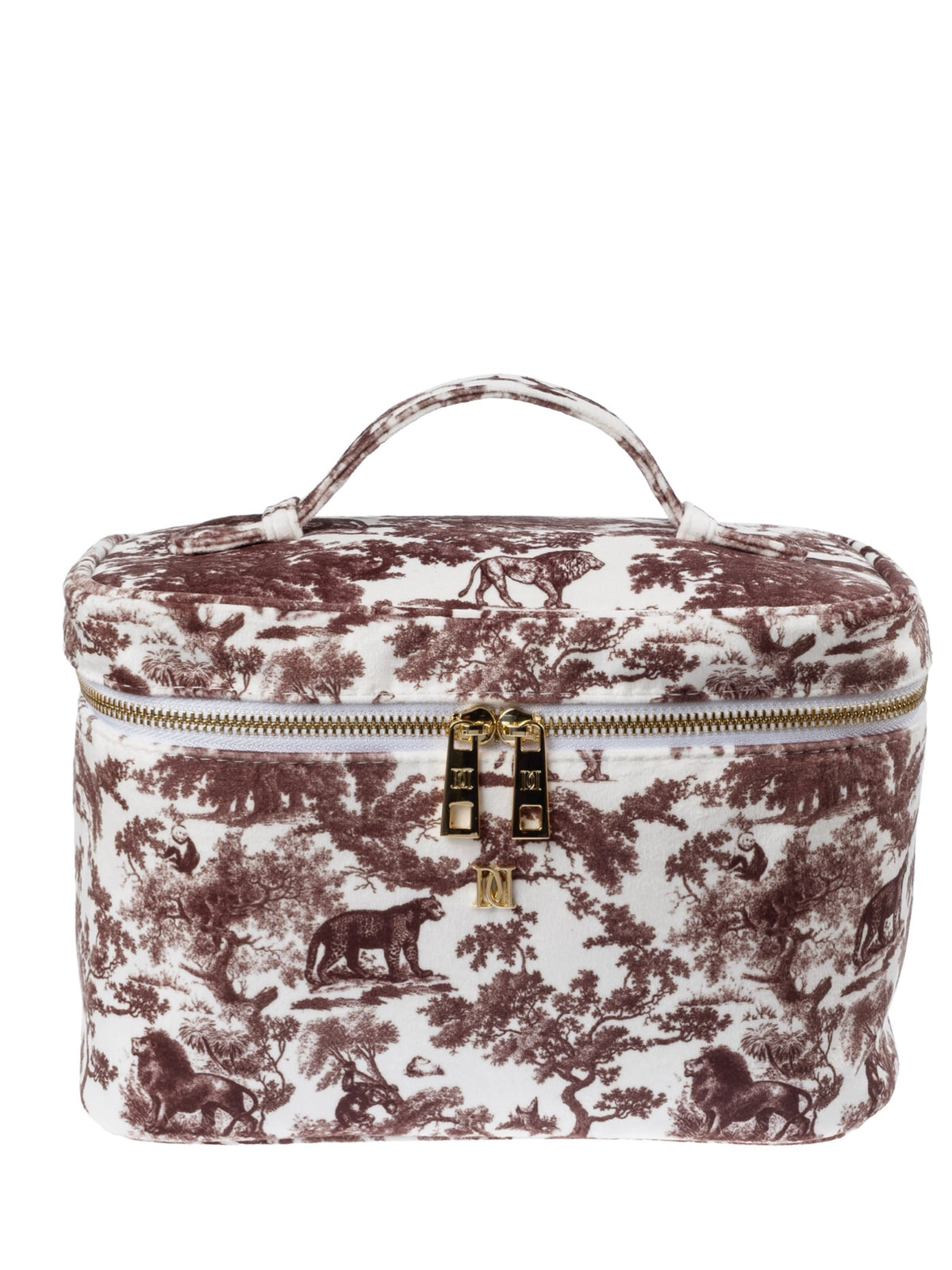 Velvet Vanity Bag Large, Brown Savannah
