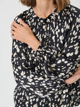 Venessa PW Blouse, Black Dot print