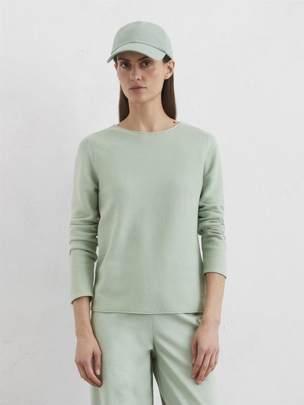 Pullover, longsleeve, boat neck, Dusty mint