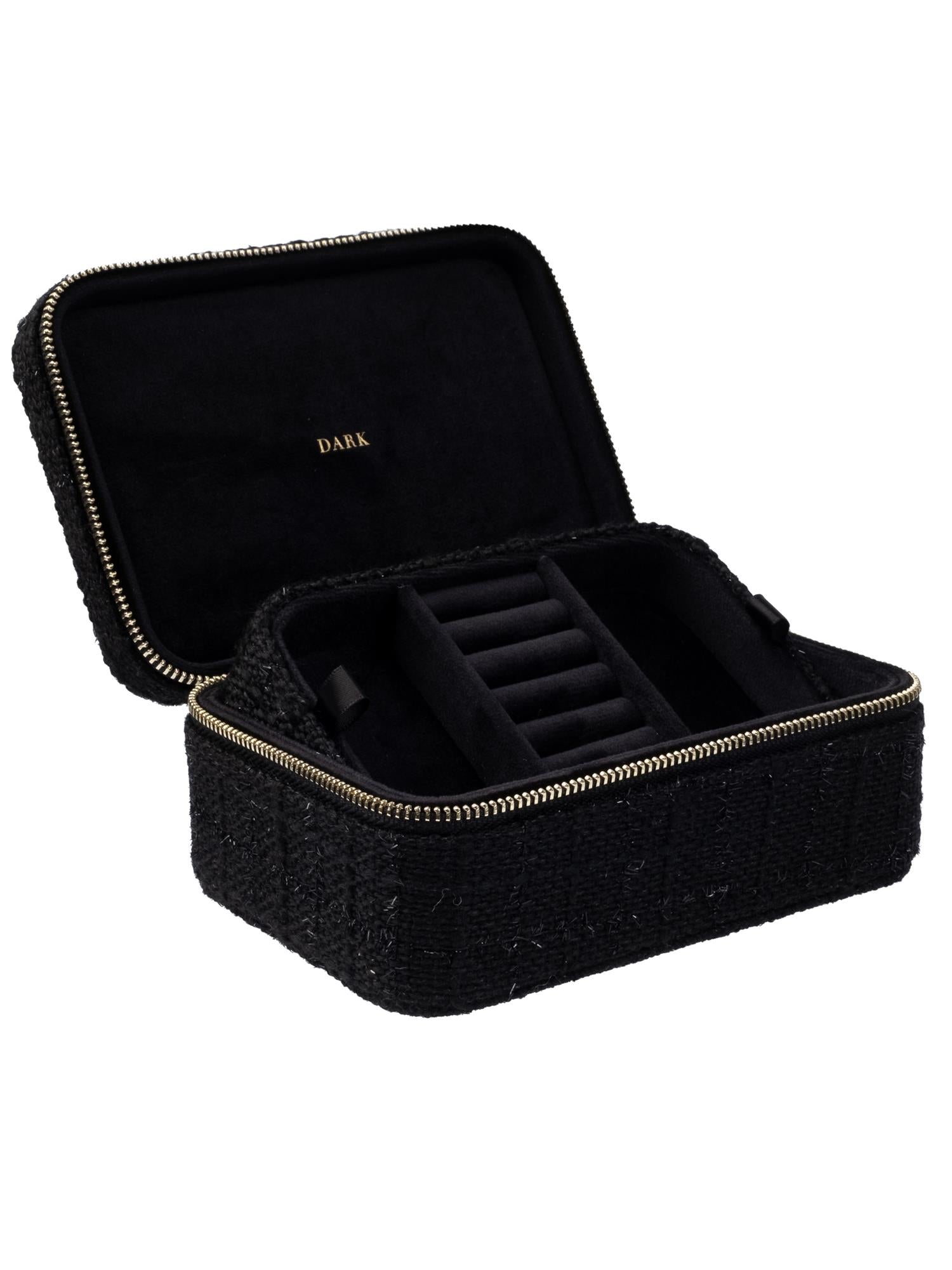 Tweed Jewellery Box, Black