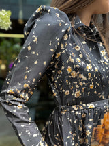 Tailored Satin Shirt Dress