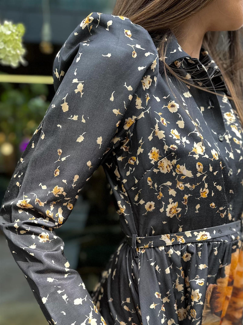 Tailored Satin Shirt Dress