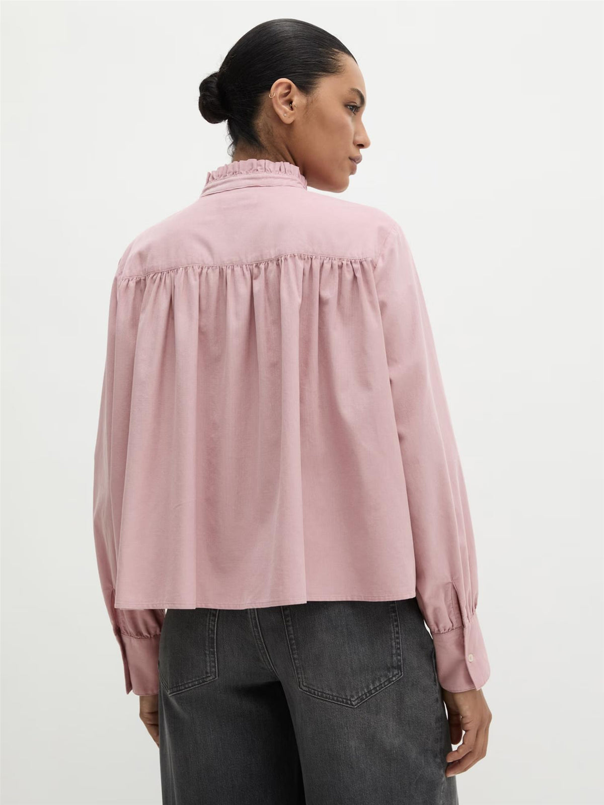 Woven Blouse, Misty Rose