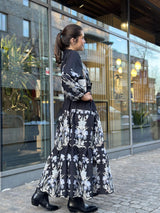 Long Dress m/krage, Noir