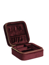 Velvet Jewellery Box Mini, Maroon