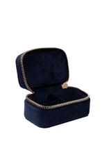 Velvet Jewellery Box Micro, Navy Blue