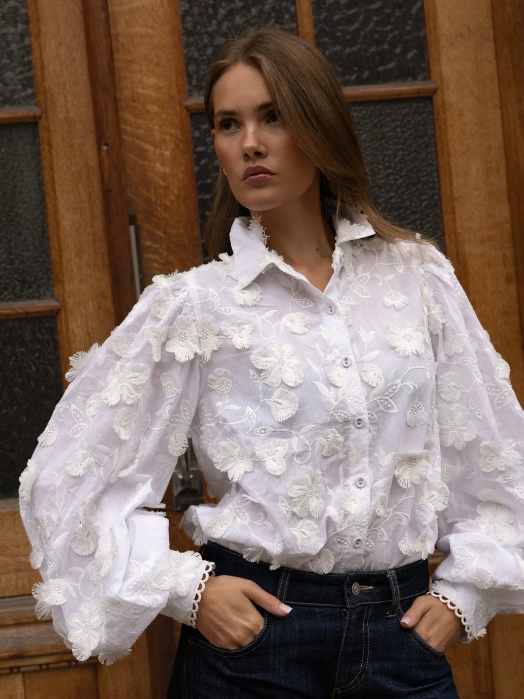 Anaya Shirt, Ivory Atelier
