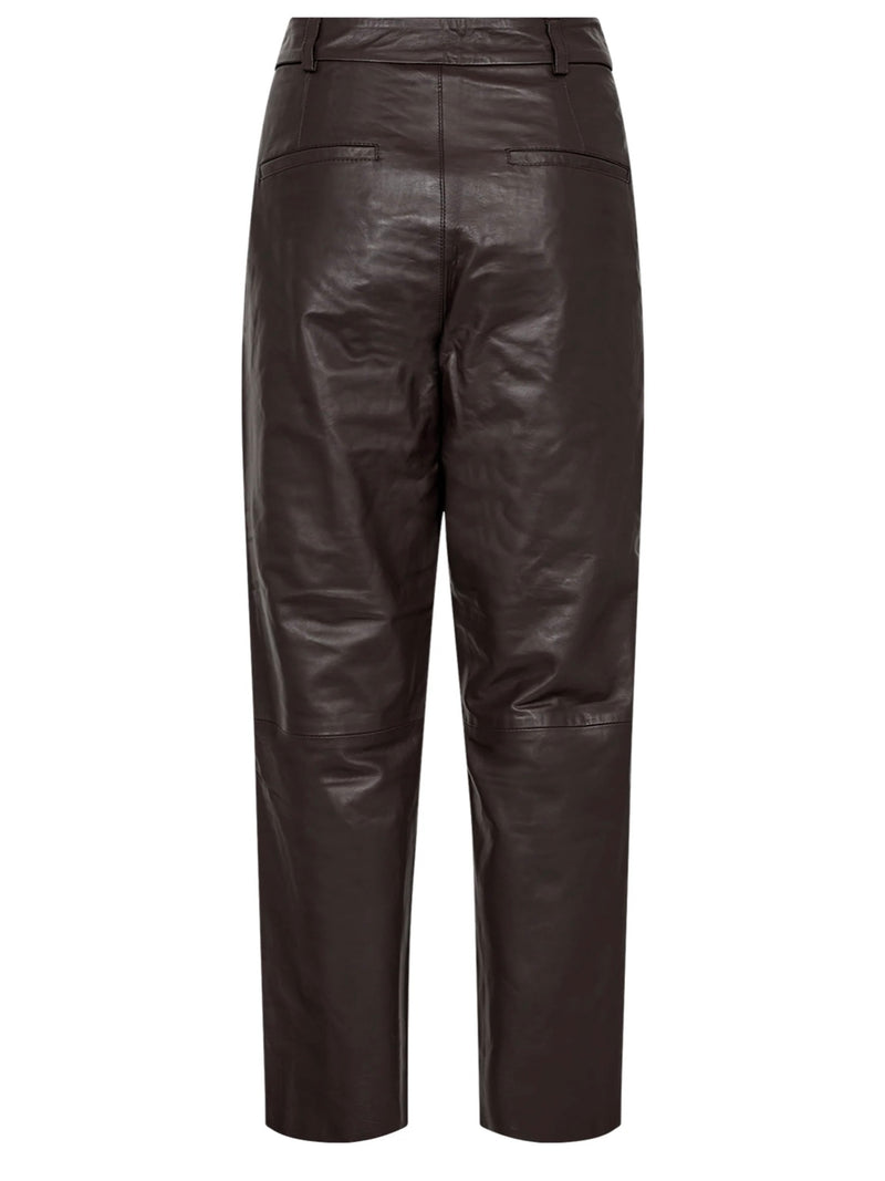 Ali Kylie Leather Pant, Expresso Brown