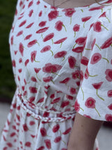 Linen Flared Dress, Romance Petal