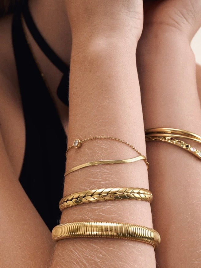 Solvej - Duo Chain Bracelet Stainless Steel - Gold