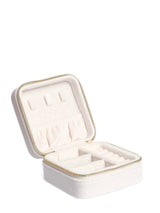 Velvet Jewellery Box Mini, Off White