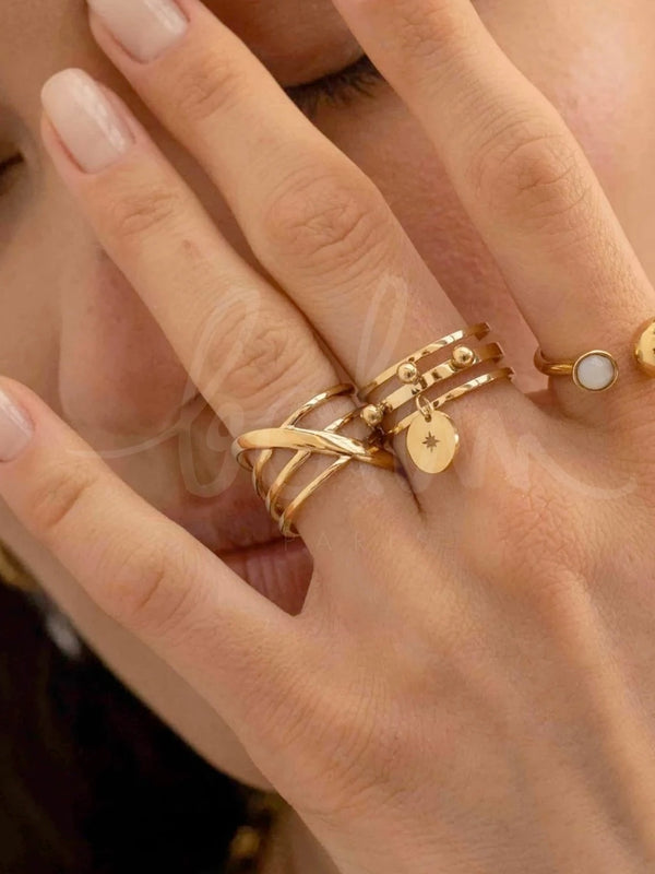 Large ring - Entertified rings, gold