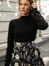 Stina High Neck, Jet Black
