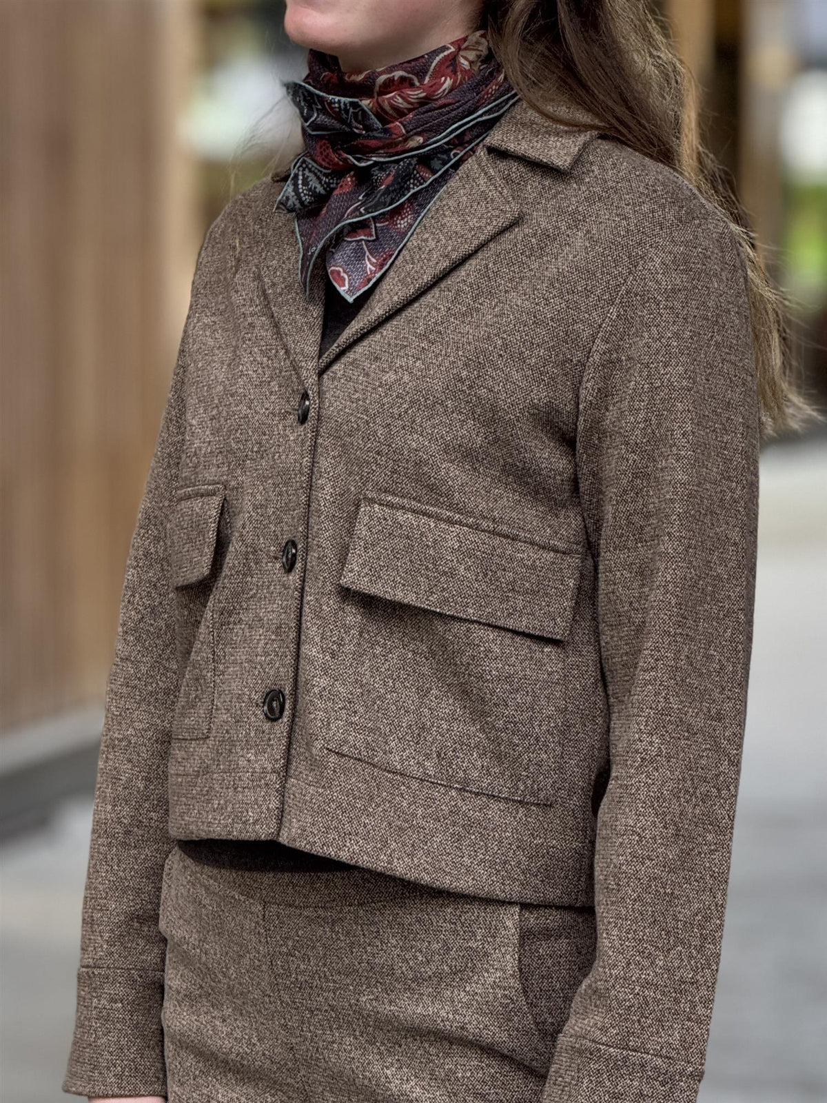 Jersey Blazer, Dark Brown