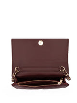 Leather Quilted Mini Bag, Maroon