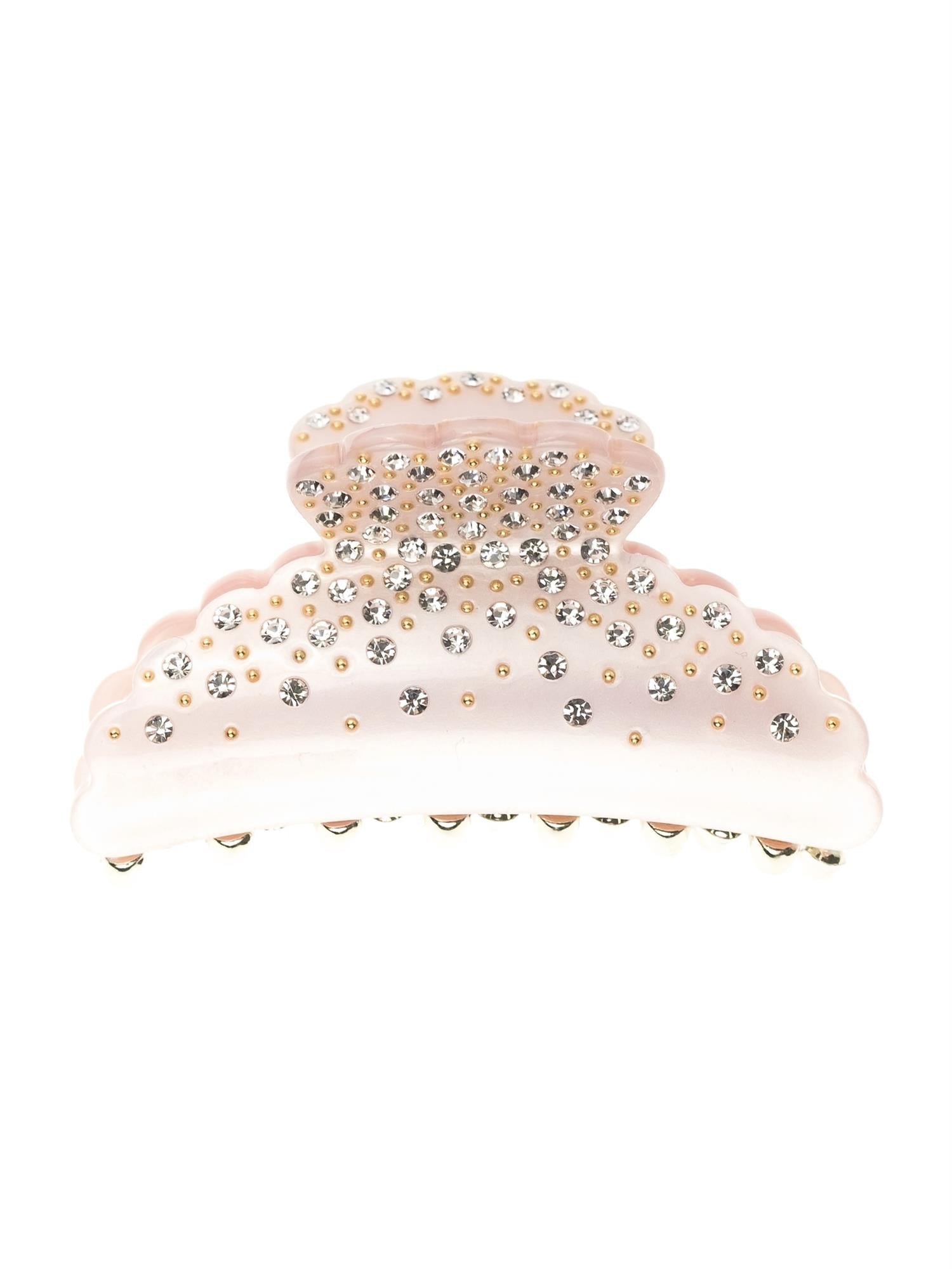 Crystal Hair Claw Large, Rose