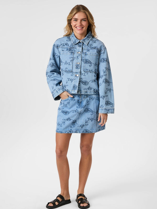 Emilia Embrodiery Jacket, Blue