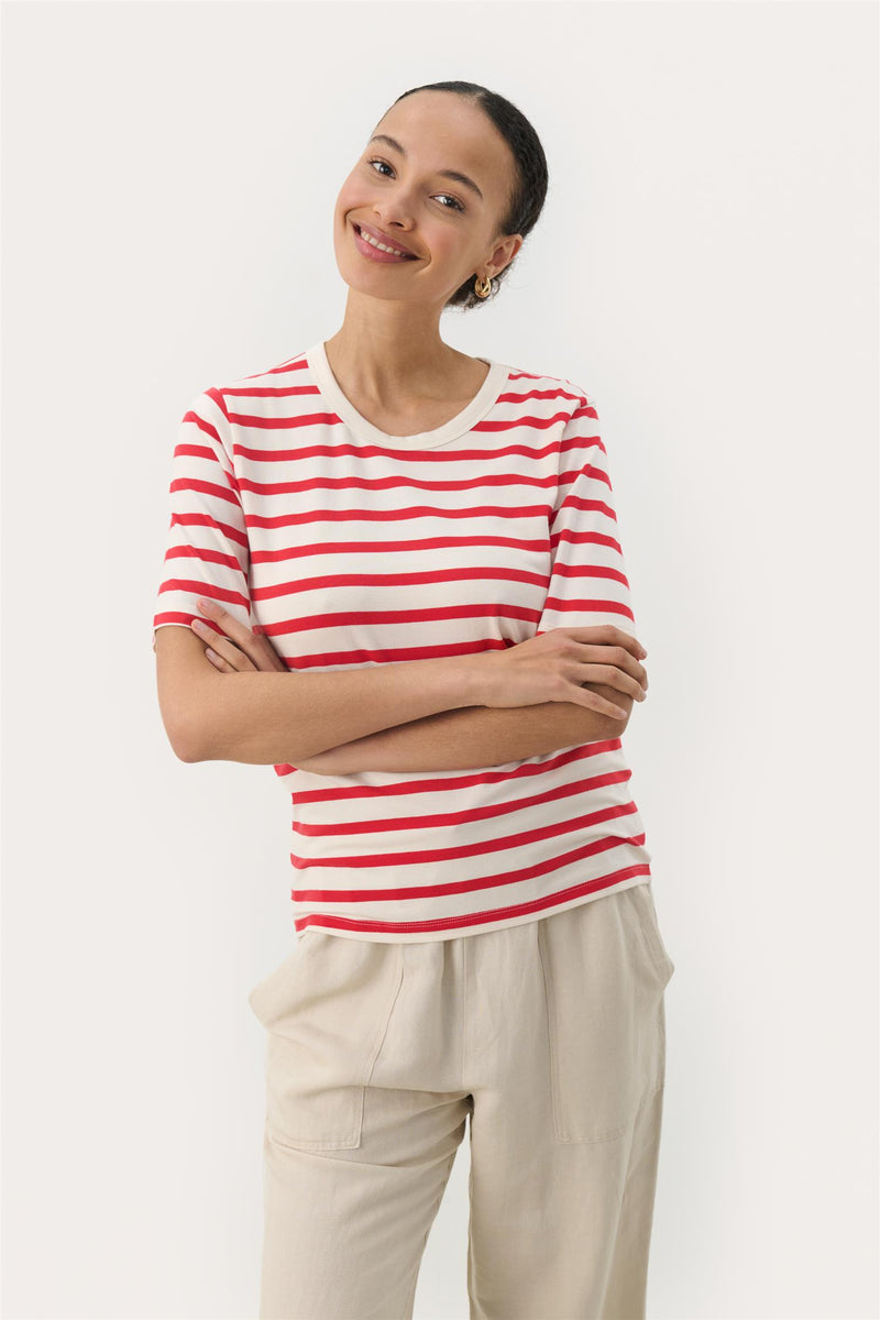 Ratani PW T-shirt, Red and white