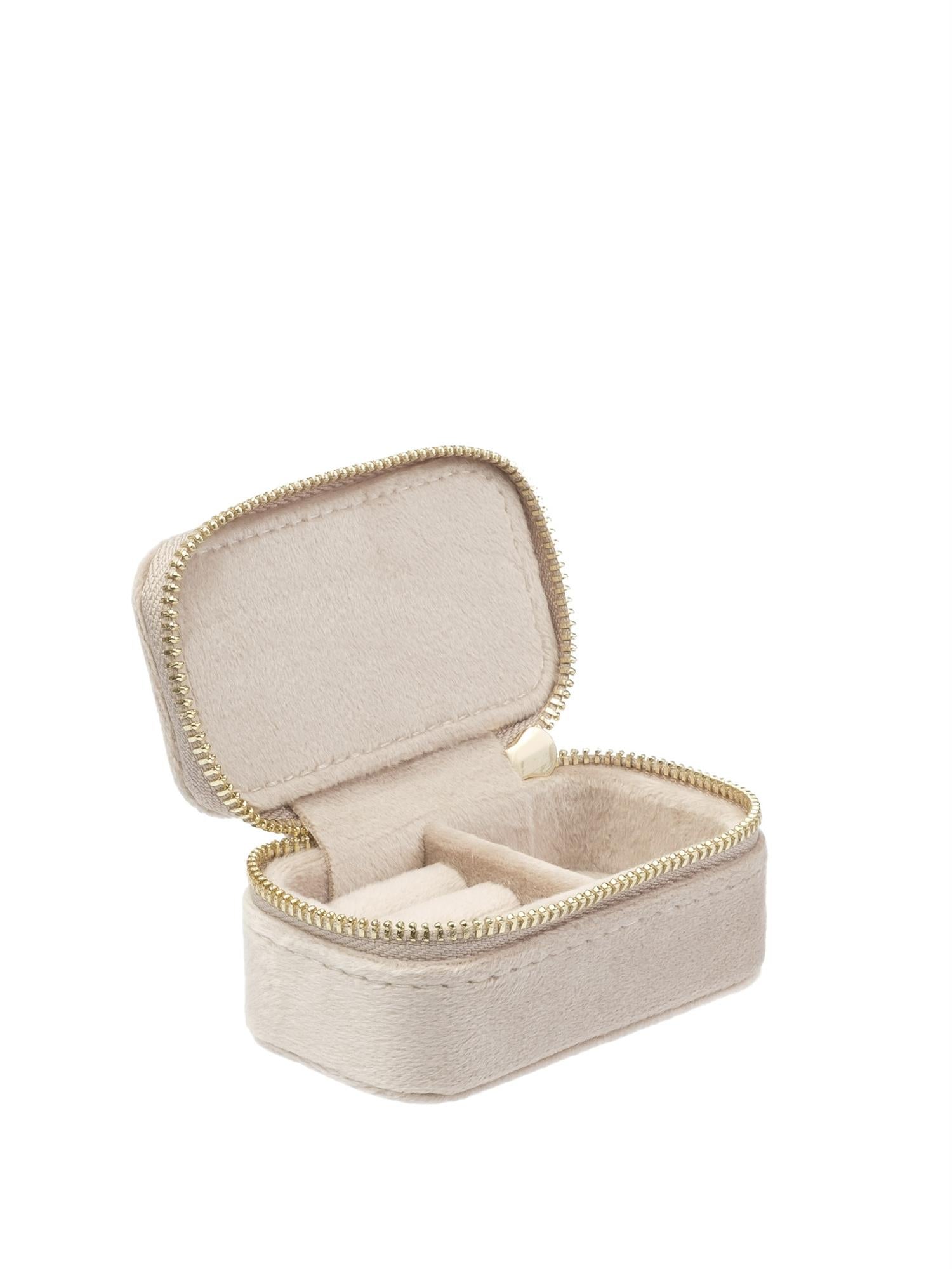 Velvet Jewellery Box Micro, Dark Sand