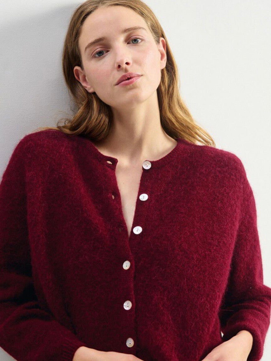 Vitow cardigan, Burgunder