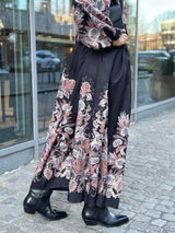 Long Paisley Dress, Noir