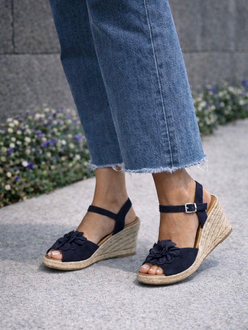 Espadrilles, Navy Suede