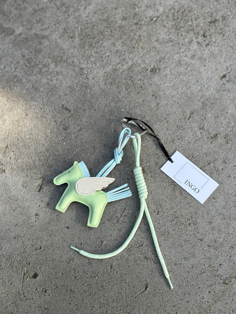 Bag Charm, Green Fancy Horse