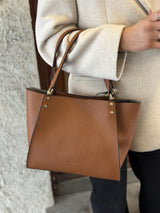 Hebdo, Small Tote, Camel