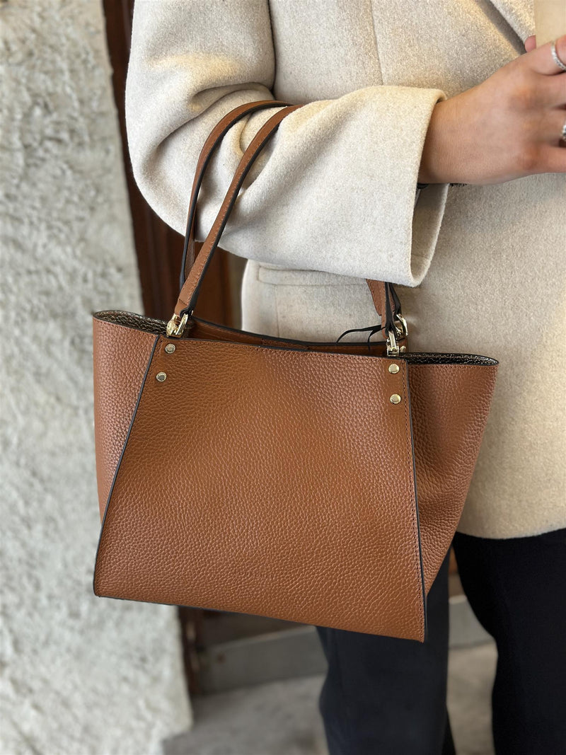 Hebdo, Small Tote, Camel