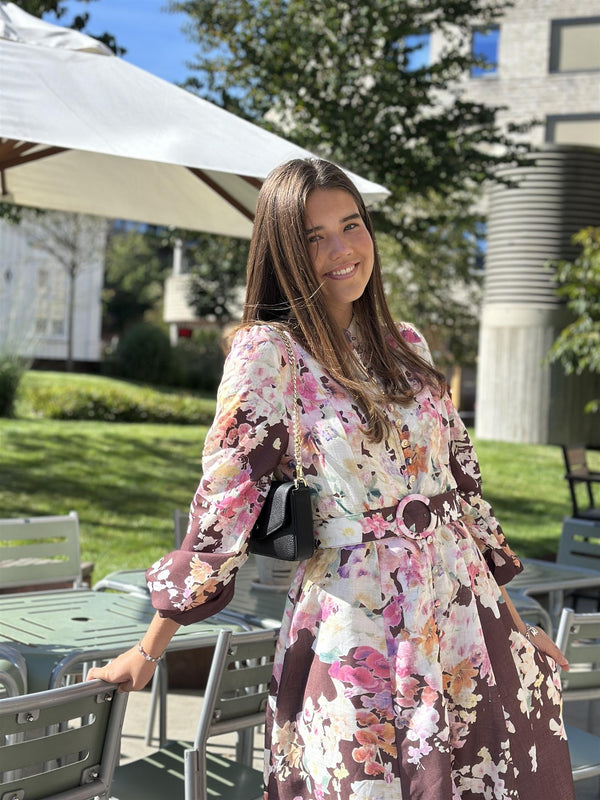 Brown Flower Dress