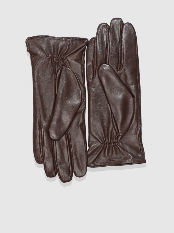 Classic Leather Gloves, Brown