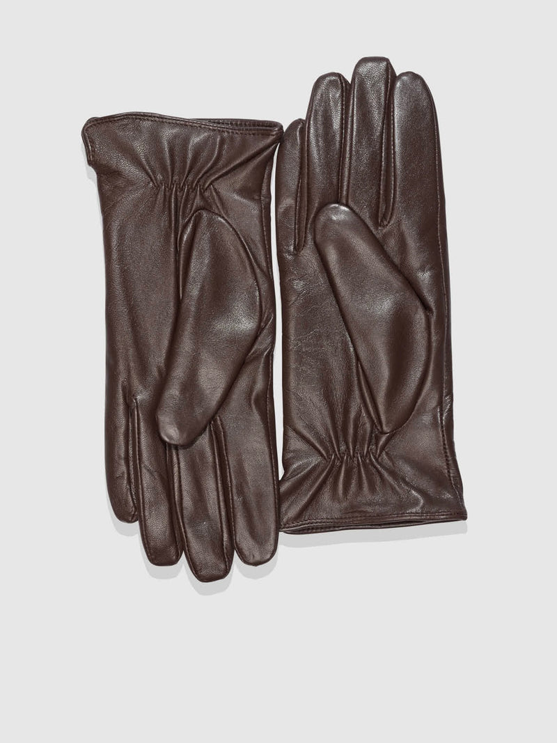 Classic Leather Gloves, Brown