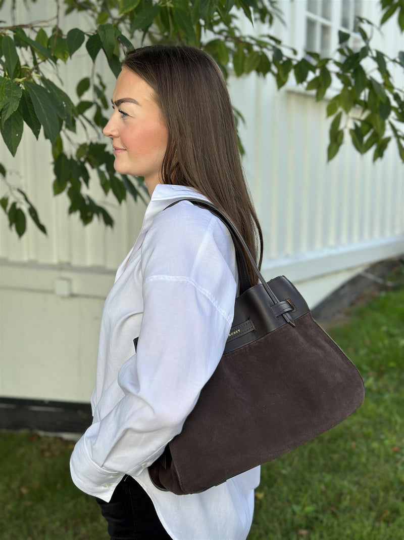 Blossom medium Suede, Dark Brown