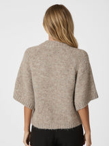 Benuta Fluffy Knit Cardigan, Beige