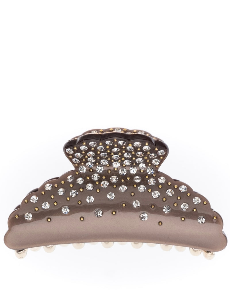Crystal Hair Claw Large, Soft Brown